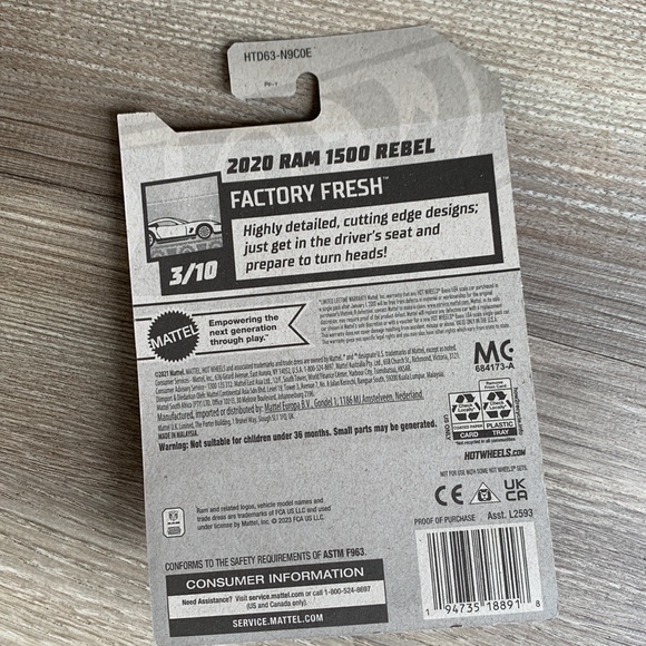 Hot Wheels Truck 2020 Ram 1500 Rebel Hotwheels Mattel Factory Fresh 2024 - Picture 4 of 5